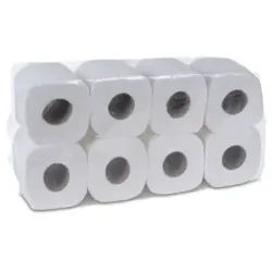zetGigant® Toilettenpapier, hochweiß, 3-lagig, Perforiertes Klopapier aus Zellstoff, 1 Karton = 8 Packungen x 8 Rollen à 250 Blatt