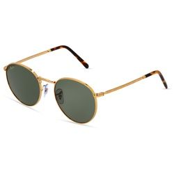 RAY-BAN RB 3637 NEW ROUND Unisex-Sonnenbrille, Goldfarben