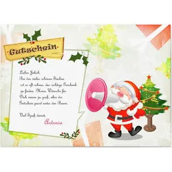 Gutscheine Gutscheincode selbst gestalten - Gutschein - Santa Claus - Rot | Wunderkarten.de