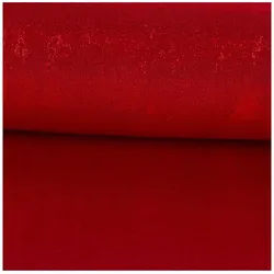 SCHÖNER LEBEN. Stoff Jerseystoff Meterware Glitzer Slinky Bijoux Foil rot 1,45m, mit Metallic-Effekt rot