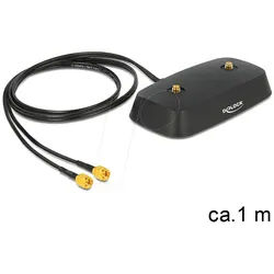 DELOCK 88739 - LTE MIMO Standfuß, 2x SMA Stecker, 2x SMA Buchsen