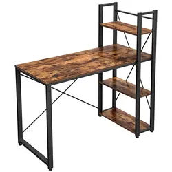 Hansiro Schreibtisch Computertisch , Braun , Holzwerkstoff , 60x120x120 cm , Büromöbel, Schreibtische, Schreibtische