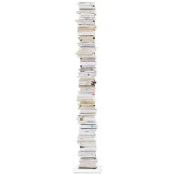 Büchersäule Ptolomeo Opinion Ciatti weiß, Designer Bruno Rainaldi, 35x215x35 cm