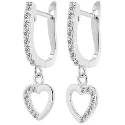 Adelia ́s Paar Ohrhänger Damen Ohrhänger aus 925 Sterling Silber und Zirkonia silberfarben
