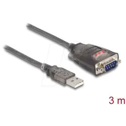 DELOCK 61548 - USB Konverter, A auf RS232, ESD, Status LEDs, 3 m