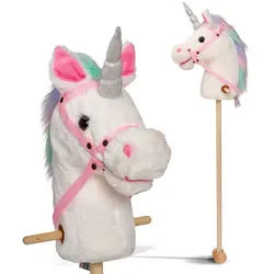 Pink Papaya Steckenpferd Steckenpferd, Hobby Horse mit Sounds, inkl. Halfter, mit Rollen bunt