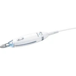 BEURER Maniküre-Pediküre-Set MP 62 elektrische Nagelfeile für Maniküre und Pediküre zuhause, Mit 10 Aufsätzen, LED-Licht und Aufbewahrungstasche grau|weiß
