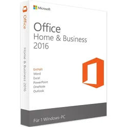 Microsoft Office 2016 Home and Business 32/64-Bit DE