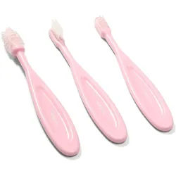 BabyOno Toothbrush Zahnbürste für Kinder Pink 3 St.
