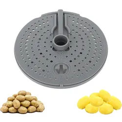 BlingBin Küchenmaschinen-Adapter Kartoffelschäler-Aufsatz für Thermomix TM5 TM31 für TM6, Zubehör für Gemüse für Thermomix TM5, TM31, für TM6, Zerkleinerer, Küchenmaschine, Gemüsereibe, Zubehör grau
