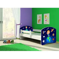 Clamaro Kinderbett (Kinderbett, Babybett 70x140, 80x160, 80x180cm Juniorbett, Kind, Motiv, Schublade CLAMARO)