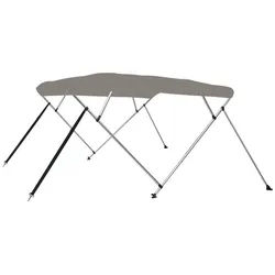vidaXL Schutzplane 243 x 180 x 137 cm Boot-Sonnendach Persenning Boot Sonnendach 4-Bow Bi grau