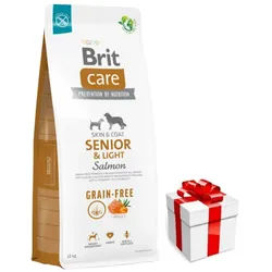 BRIT CARE Dog Grain-free Senior & Light Salmon 12kg + Überraschung für den Hund