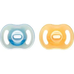 Tommee Tippee Ultra Light Night Schnuller 6-18m Orange/ Blue 2 St.