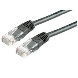 VALUE Patchkabel Cat.6 (Class E) UTP LAN-Kabel, RJ-45 Männlich (Stecker), RJ-45 Männlich (Stecker) (50.0 cm) schwarz