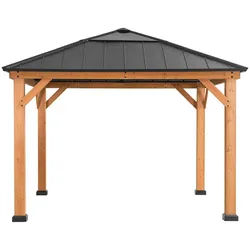 Pavillon , Holz , Zeder , 336x287x336 cm , wetterfest , Sonnenschutz, Pavillons