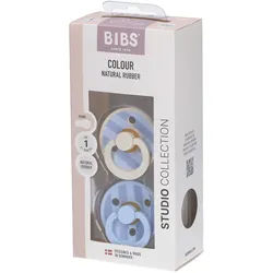 Bibs Studio Colour Schnuller Gr. 1, 0-6 Monate, baby blue/dusty blue