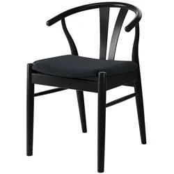 Hammel Furniture Stuhl Frida, Massivholz mit gepolsterter Sitzfläche - hoher Komfort, Massivholz, gepolsterte Sitzfläche, versch. Farbvarianten grau|schwarz