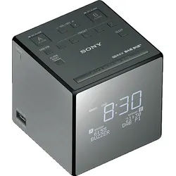 SONY XDR-C1DBP Radio-Wecker, Digital, DAB+, DAB, FM, Schwarz/Silber