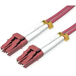 ROLINE LWL-Kabel 50/125μm OM4, LC/LC, stahlarmiert, LSOH, violett, 15 m