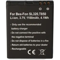 Akku passend für Bea-Fon SL320 Akku T850, DRTEL-4D-01, Olympia Brio