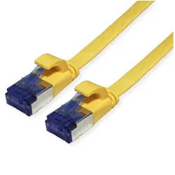 VALUE Patchkabel Cat.6A (Class EA) FTP LAN-Kabel, RJ-45 Männlich (Stecker), RJ-45 Männlich (Stecker) (500.0 cm), extra-flach gelb