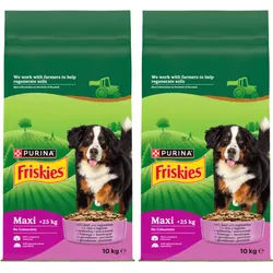 Friskies Maxi Futter für ausgewachsene Hunde mit Rindfleisch und Gemüse, 2x10kg