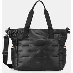 Hedgren Cocoon PUFFER Totebag Black-Würfel-Anhänger