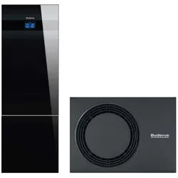 Buderus Luft-Wasser-Wärmepumpe Logaplus M WLW186i-4 AR T180 schwarz