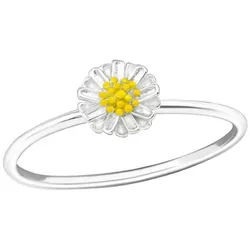 Order & Smile Schmuck Silberring Blumen Ring 925 Silber „Margerite“ silberfarben 52