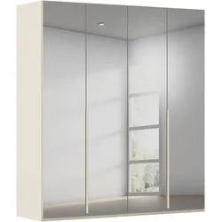 LeGer Home by Lena Gercke Kleiderschrank Schrank Garderobe Ankleide Schlafzimmer Flur SERINA Eyecatcher (3 verschiedene Ausstattungen BASIC/CLASSIC/PREMIUM (inkl. SOFT-CLOSE) in 6 Breiten (101 - 401 cm) mit Front Glas oder Dekor MADE IN GERMANY beige|grau 201 cm x 223 cm x 61 cm