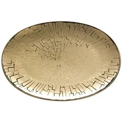 Rosenthal Servierplatte TAC Gropius Skin Gold Platte 18 cm, Porzellan, (Platten), Platten