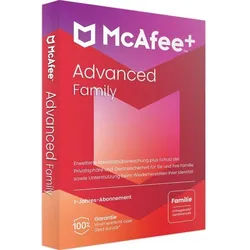 McAfee+ Advanced Family 2025/2026 | Unbegrenzte Geräte | 1 Jahr | Jetzt günstig kaufen
