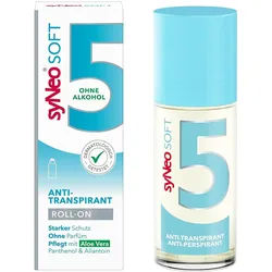 syNeo 5 soft Roll-On, Deo-Antitranspirant ohne Alkohol für Damen und Herren Flaschen 50 ml Unisex