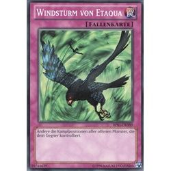 ReCollectibles Sammelkarte YuGiOh Karte Windsturm von Etaqua (V.1) deutsch, Yu-Gi-Oh! Karte BP01-DE089 Common weiß