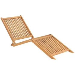furnicato Gartenliege Komfortable Sonnenliege aus Naturholz 60 x 160 x 57 cm, naturfarben braun