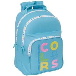 Schulrucksack Benetton Spring Celeste 32 x 42 x 15 cm