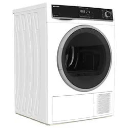 Sharp Wärmepumpentrockner KD-HHH8S8GW3-DE, Startzeitvorwahl, Knitterschutzfunktion, BubbleDrum weiß