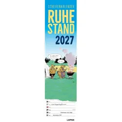 Lappan Verlag Wandkalender Ruhestand Streifenkalender 2027: Monatskalender für die Wand