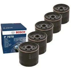 5x Ölfilter BOSCH F 026 407 078 für Ford Volvo C-Max II Grand Fiesta IV V60 I