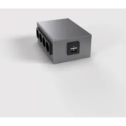 BS 1210-1-6 Aufbodentank, 8x Schutzkontakt-Steckdose, 2x RJ45 2-fach (Zuleitung unten), eisenglimmer (DB701)