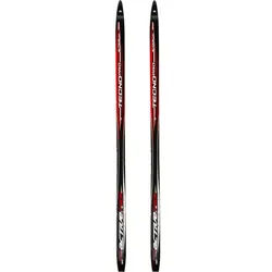 TECNOPRO Kinder Langlaufski Active Race Grip Jr., Schwarz-Rot-Weiß, 127