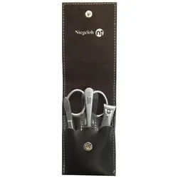 Niegeloh Solingen Maniküre-Etui Etui Modell Glamorous Duo, chocolat - Made in Solingen, 1 tlg. silberfarben