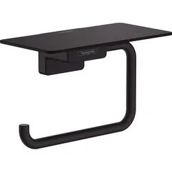 hansgrohe AddStoris Toilettenpapierhalter, mit Ablage, 41772670, Farbe: Schwarz Matt