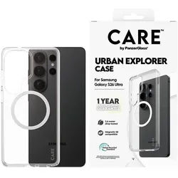 Urban Explorer Case Transparent w. White Qi Samsung Galaxy S26 Ultra