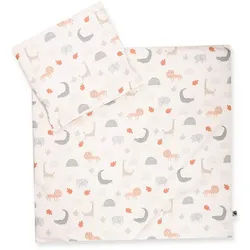 Julius Zöllner Kinderbettwäsche Baby- und Kinderbettwäsche aus 100% Bio-Baumwolle, Linon, 2 teilig, erhältlich in den Größen 80x80+35x40cm und 100x135+40x60cm