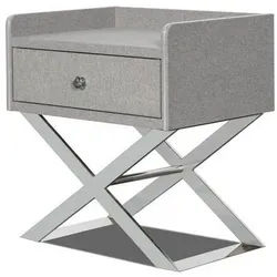 Xlmoebel Nachtkonsole Design Tisch Kommode für Schlafzimmer und Beistellzwecke (1 St), Made in Europa grau