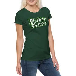 Urban Backwoods Print-Shirt Mother Nature Damen T-Shirt Animal Welfare Planet Earth Tierschutz (1-tlg) Veganismus Veganism Vegetarier Protection grün M
