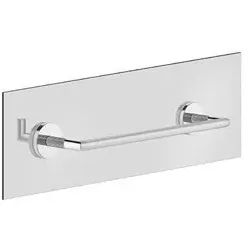 Gessi Ingranaggio, Handtuchhalter 300mm zur Montage an einer Glaswand mit 8-10mm Stärke 2x2 10mm-Lochbohrungen an der Glaswand, 63924706, Farbe: Metall Schwarz PVD