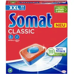Somat Spülmaschinentabs Classic, Tablettenförmiger Geschirr-Reiniger für die tägliche Reinigung, 1 Packung = 77 Tabs